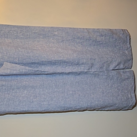 Athleta Retreat Chambray Wide-leg Slit Hem Drawstring Pocket Tall Pants NWOT - Picture 10 of 13